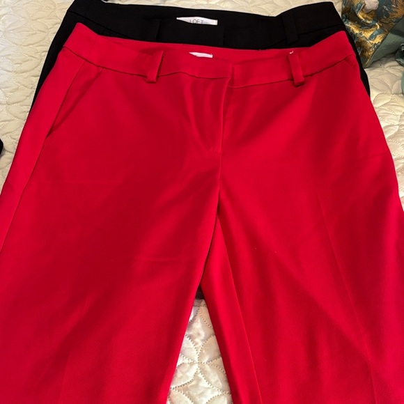 LOFT Pants - Loft Red and Black Women's Pants Bundle of 2 The Devin Slim Size 6
